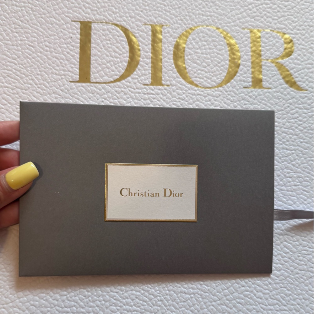 Dior Gray and Gold Home Design Business Card